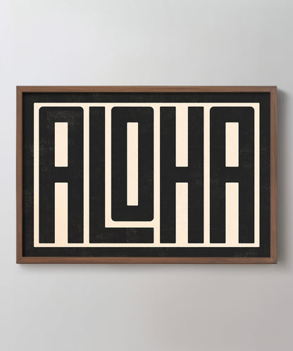 Aloha Typography Print