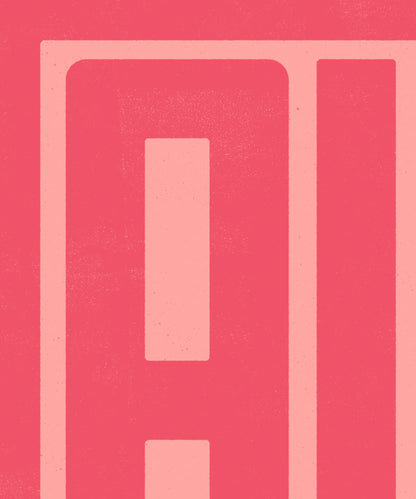 Aloha Typography Print - Pink