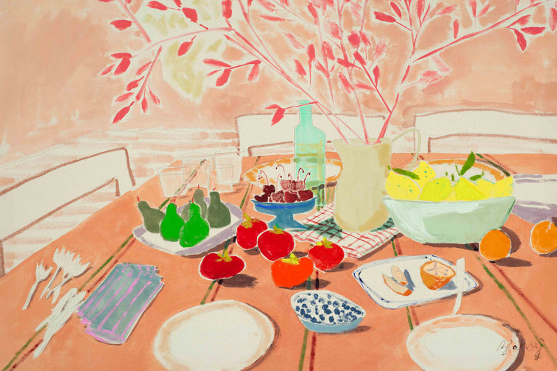 Dining In Coral by Blakely Made