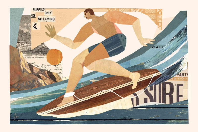 Collage Surfer #1  by Coastways Studio