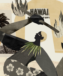Collage Fire Dancer  by Coastways Studio