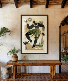 Collage Hula Dancer  by Coastways Studio